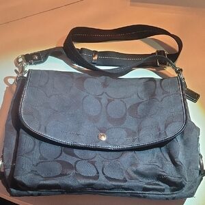 Coach Black Signature Canvas Crossbody Bag